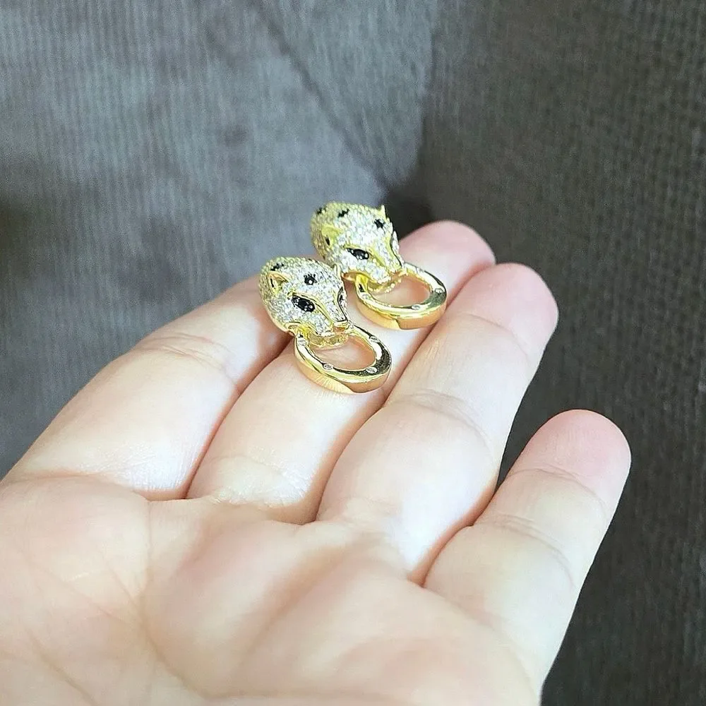 Cote d'Argent Cheetah Grasping Gold💛 Ring⭕️ Earrings